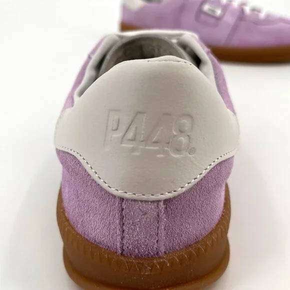 P448 Monza Sneaker Size EU 39 Suede Leather Upper Lavender Gum Sole - Picture 15 of 16